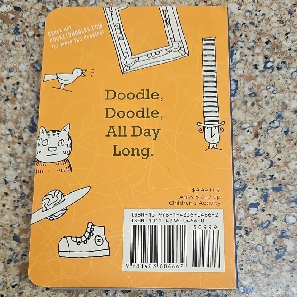 Pocket Doodles Book NWOT for Young Artists - Orange